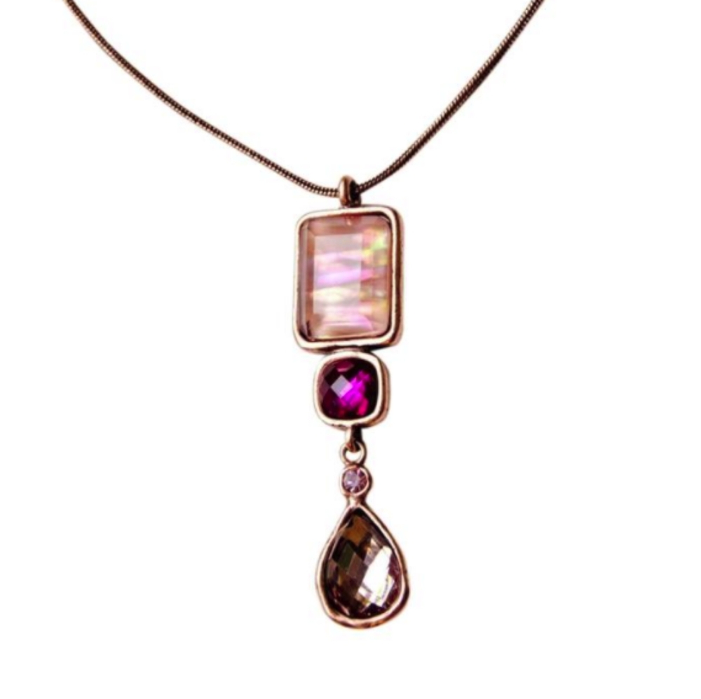 Lia Sophia Parisian Pink Crystal Necklace